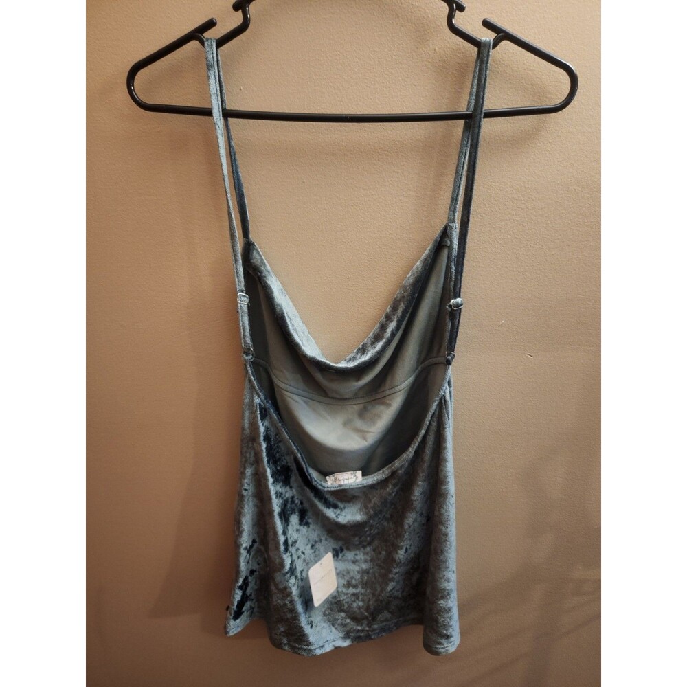 Free People All Night Velvet Tunic Top Evergreen Size S NWT - Picture 4 of 6